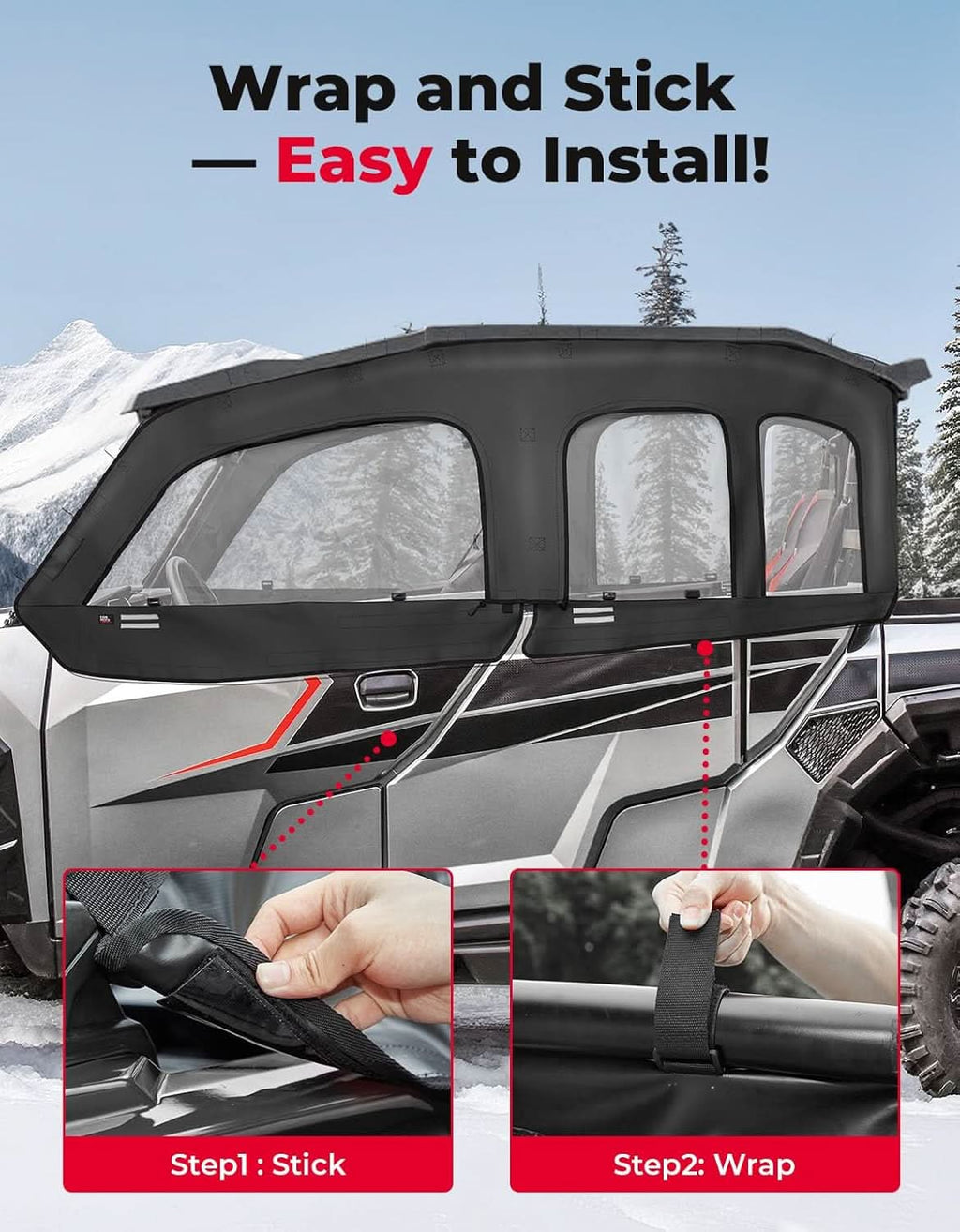 Upgraded Soft Upper Doors for Polaris General 4 1000 / XP 4 1000 – fits Polaris General 4 1000 (view 5)