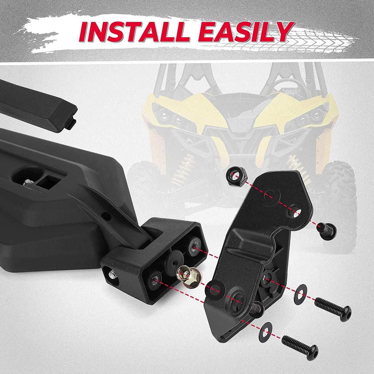 One Pair Side Mirrors for Can-Am Maverick Sport & Trail, Commander