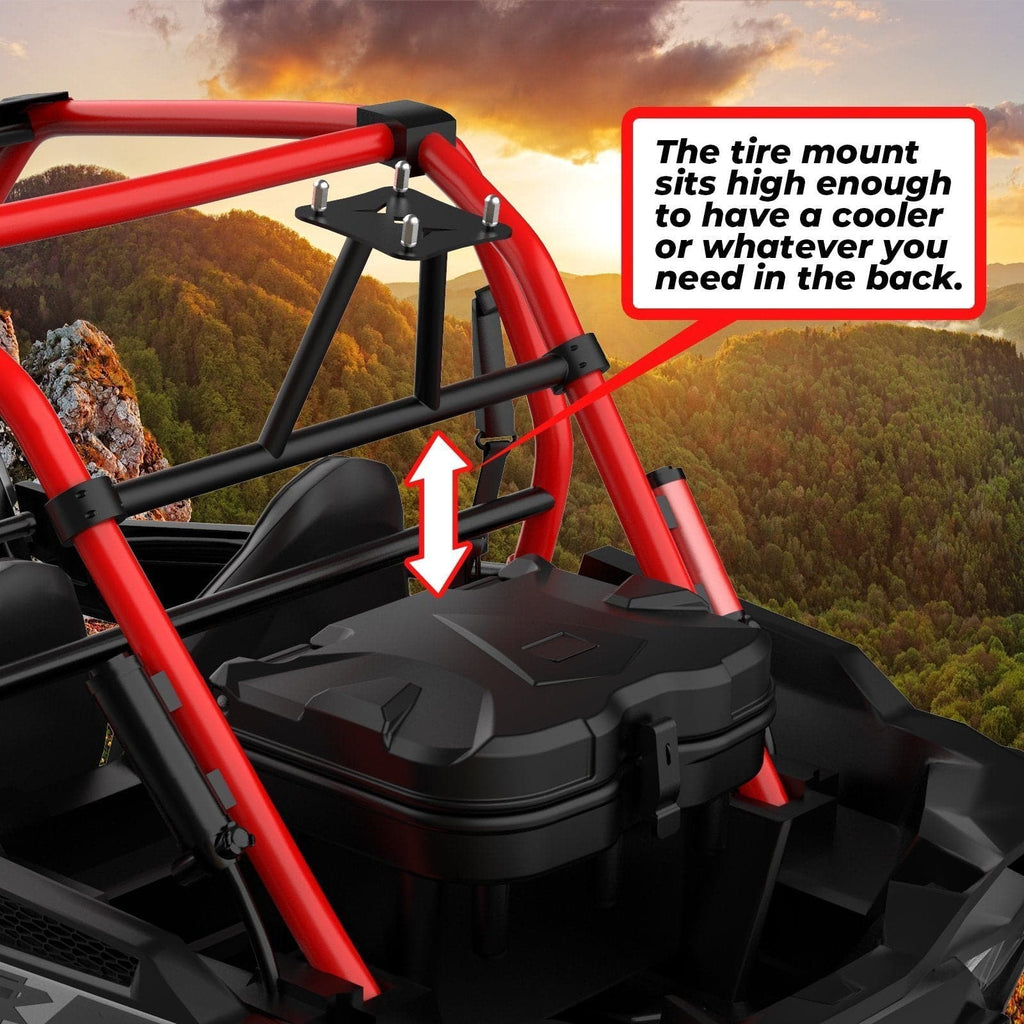 Spare Tire Carrier Mount & Side Nerf Bars Rock Sliders for Polaris RZR XP 1000