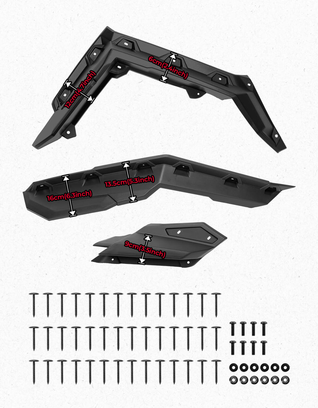 Fender Flares for Can-Am Maverick X3 / X3 Max – fits Can-Am Maverick X3 2-Seat (view 7)