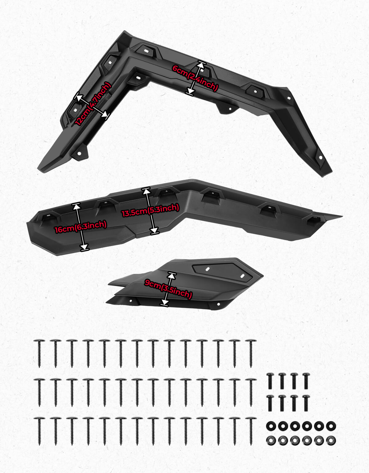 Fender Flares for Can-Am Maverick X3 / X3 Max – fits Can-Am Maverick X3 2-Seat (view 7)