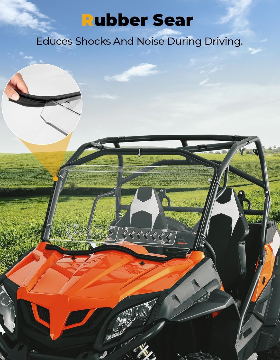 Front Windshield w/Sliding Window for CFMOTO ZForce 500 | 800 | 1000