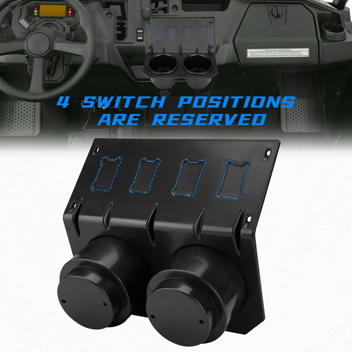UTV Cup Holder with Switch Panel for Pioneer 1000/1000-5 – fits Honda Pioneer 1000-5 (2016-2025) (view 4)