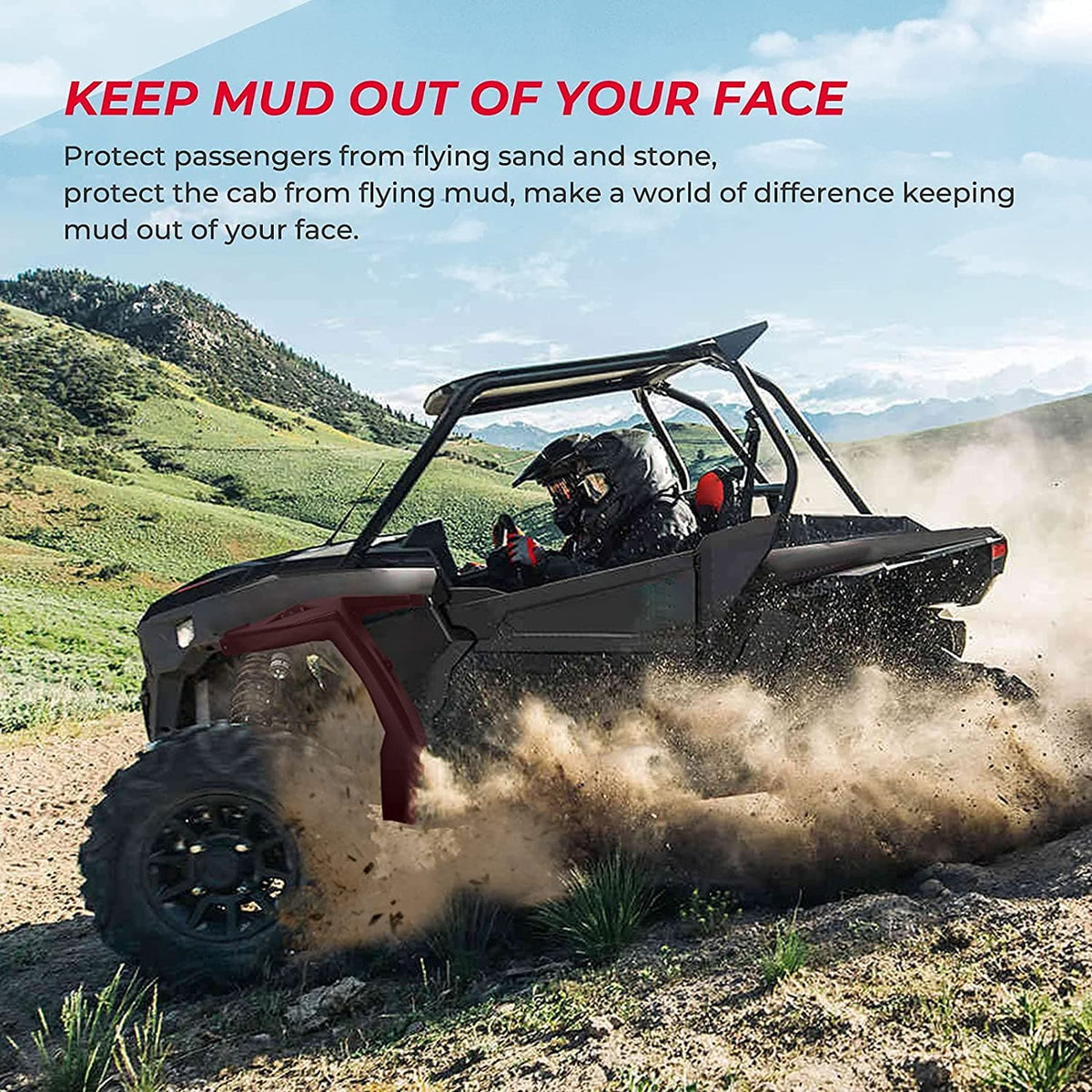 Extended Front Full Mud Flaps 2PCS for Polaris RZR XP 1000 / TURBO
