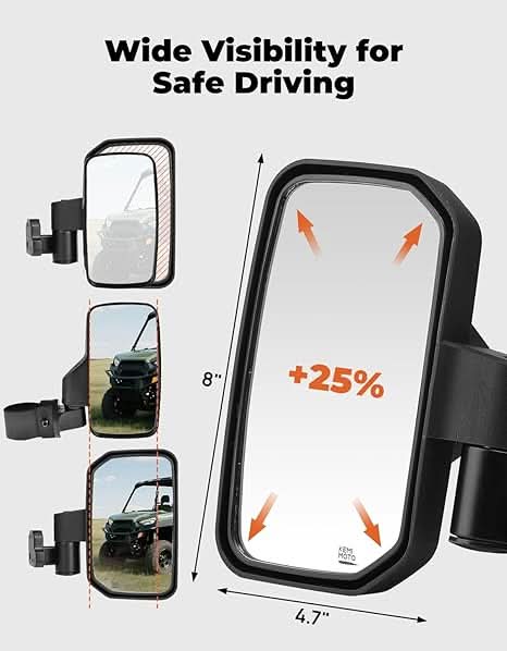 UTV Side Mirrors for Can-Am Defender HD5|7|8|9|10 2016-2026 – fits Can-Am Defender HD5 (view 4)