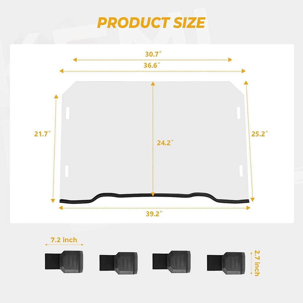 Front Full Windshield for Polaris 1000 / XP 1000 / 4 1000 2014-2020