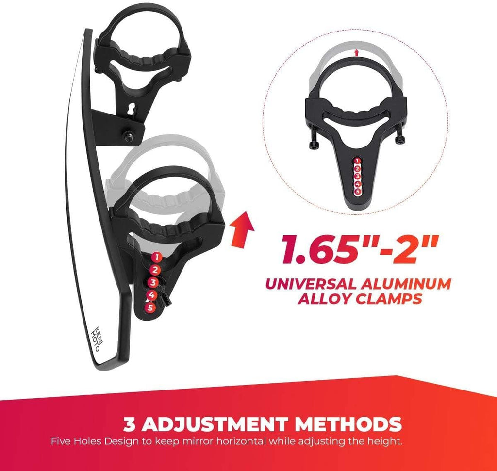 Rear View Mirror 1.65''-2'' for Maverick X3/ RZR/ Pioneer/ Talon/ Kawasaki