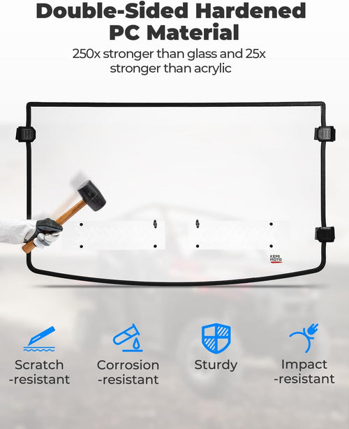 2-IN-1 Vented Windshield for Polaris Ranger XP 900/XP 1000/Crew 2014-2026 – fits Polaris Ranger Crew XP 1000