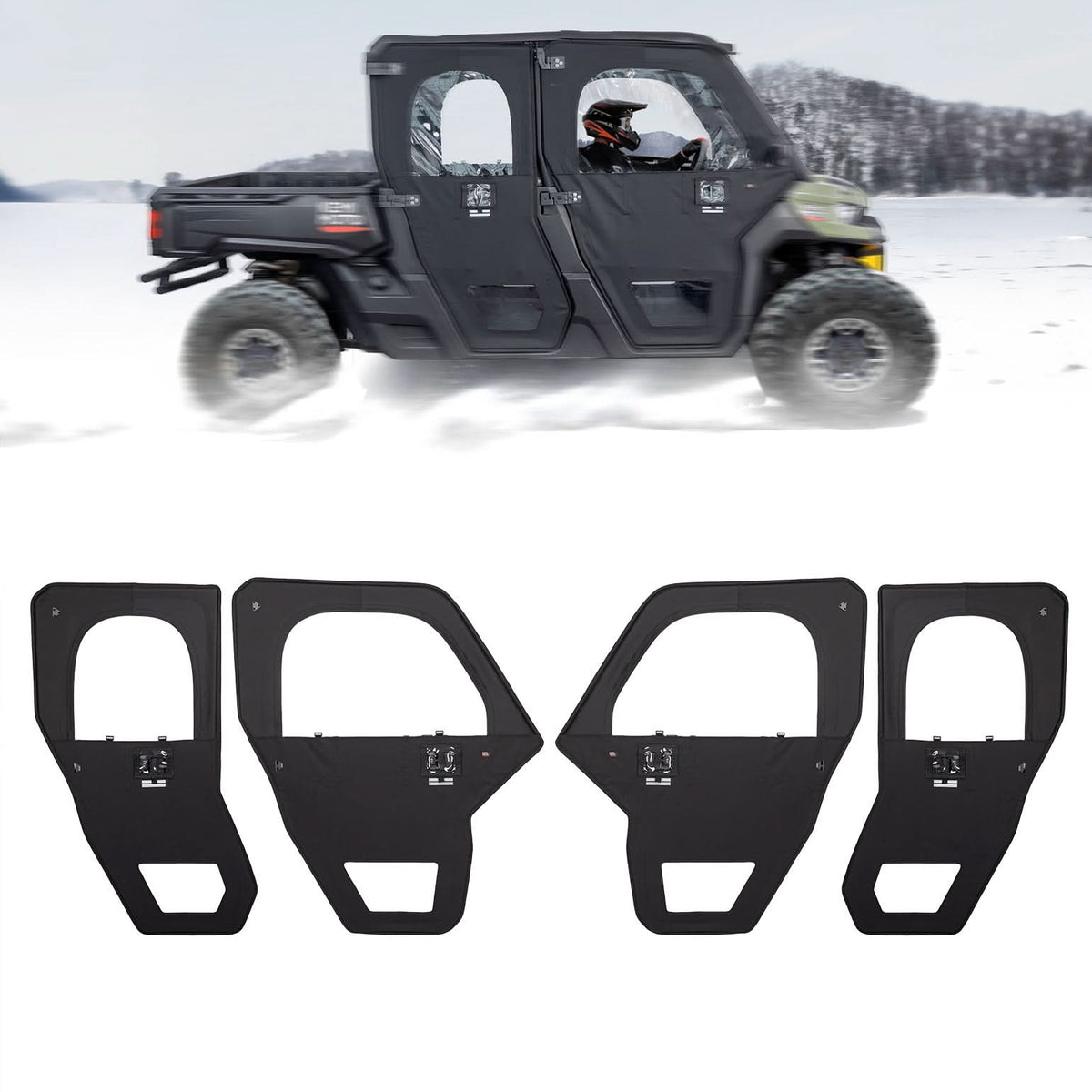 UTV Framed Doors for Can-Am Defender Max HD 7/8/9/10 – Full Enclosure Kit, 2022–2026 – fits Can-Am Defender HD7