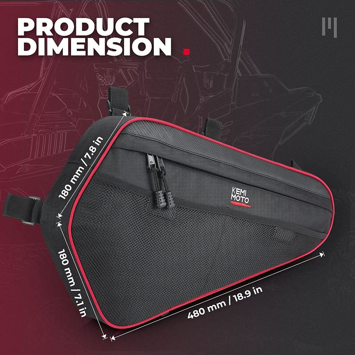Lower Door Storage Bags for Polaris RZR 900 S 1000 S XP 1000 /Turbo 2014-2023
