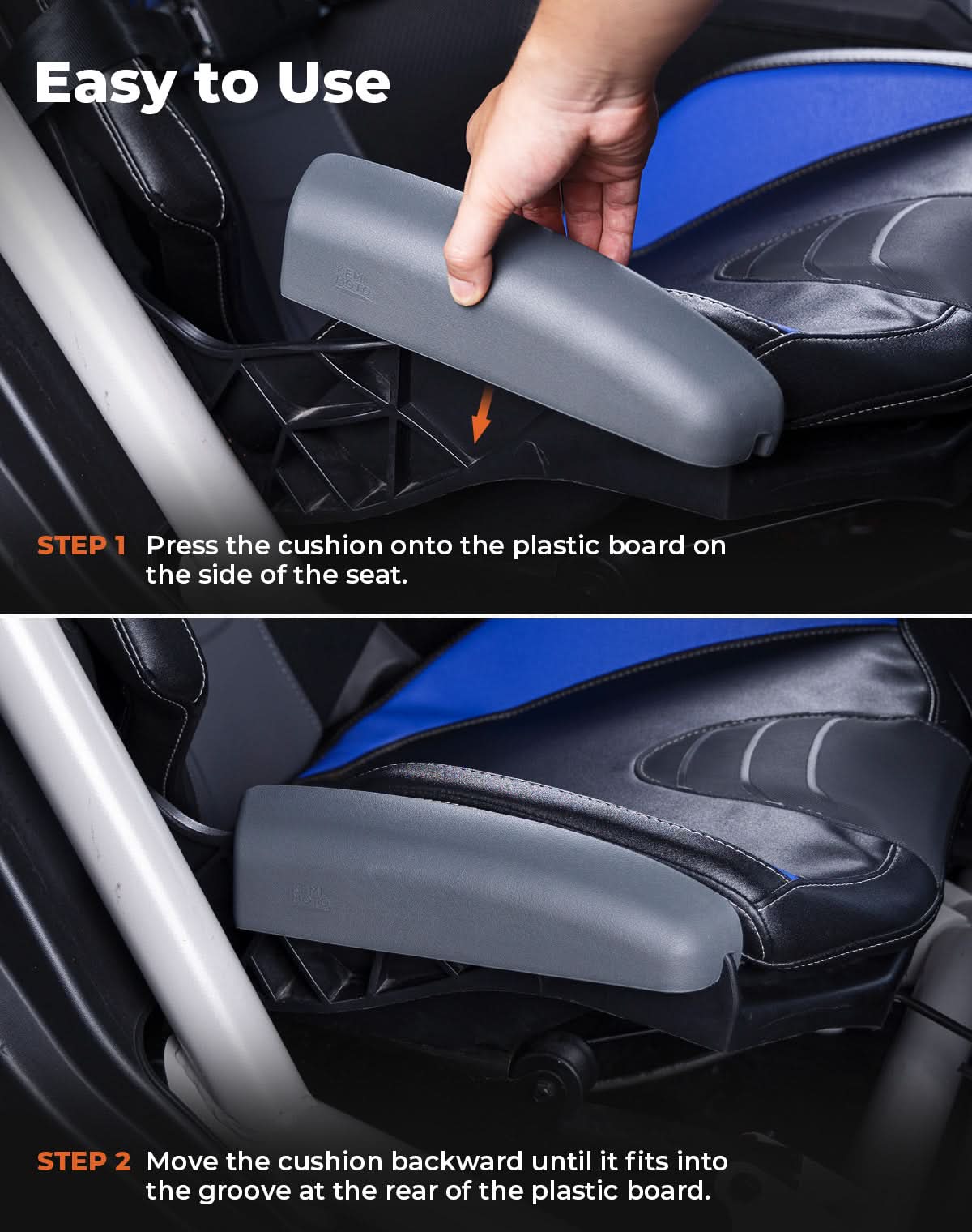 UTV Seat Side Cushions – Fits 2017–2026 Can-Am Maverick X3 MAX & Maverick R, PU Foam Thigh Suppor – fits Can-Am Maverick...