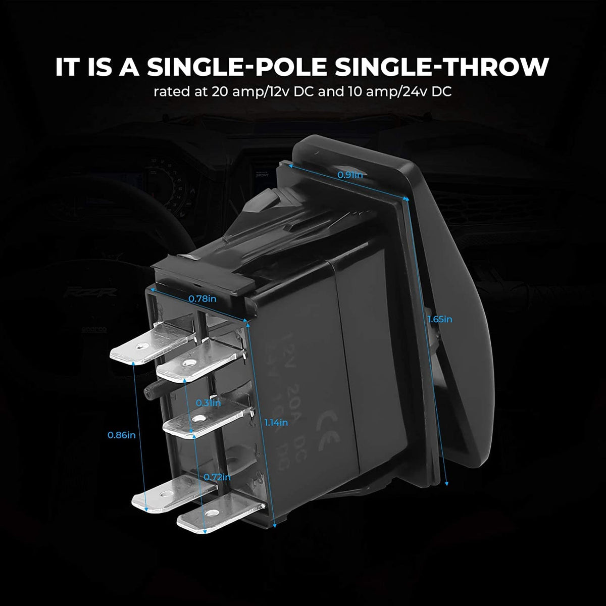 5Pin UTV ATV Rocker Switch