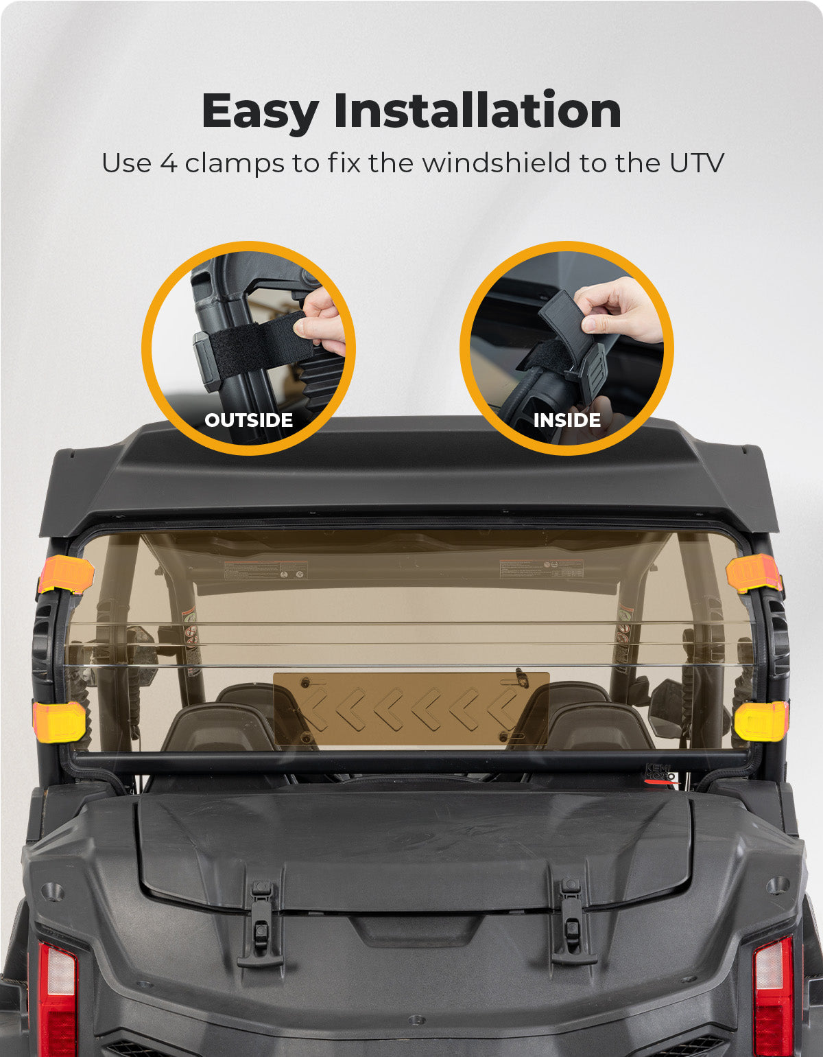 Tinted Rear Windshield w/Sliding Window for 2023+ CFMOTO ZForce 950 Sport | 800 Trail