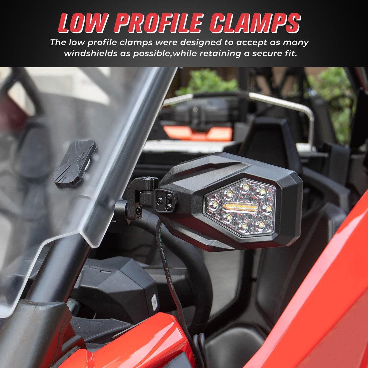 Mirrors with LED Turn Signal Lights(New Design) For Can-am Maverick X3 2017-2020 – fits Can-Am Maverick X3 2-Seat (view 4)
