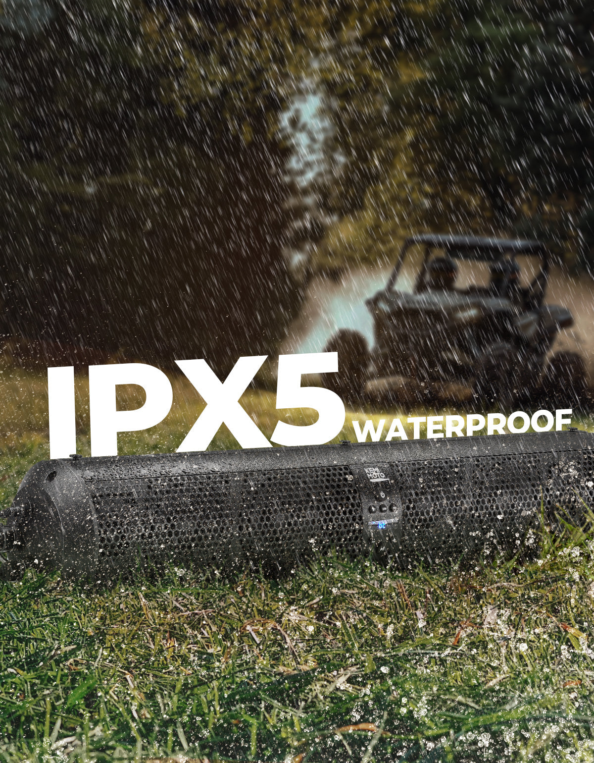 6 Speaker 28" UTV Bluetooth Sound Bar for Can Am Maverick X3/ RZR w/ 1.56"-2.25" Roll Bar