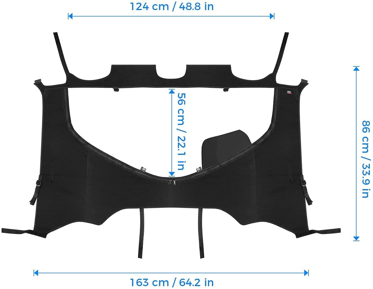 Fabric Rear Window w/Zipper for Honda Pioneer 1000-5 (2016-2025)