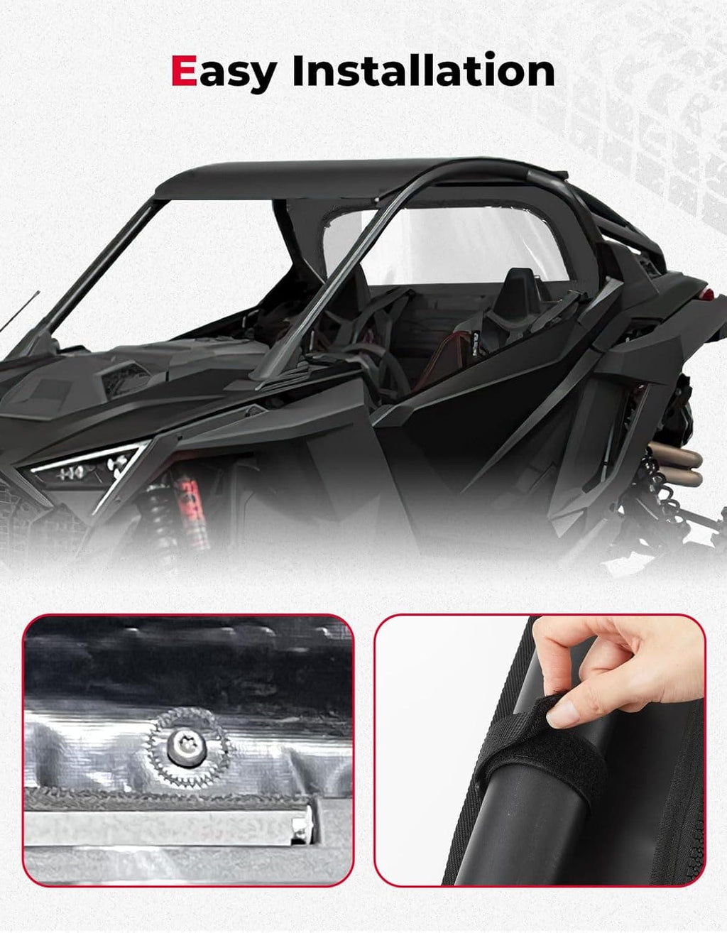 Soft Rear Windshield for Polaris RZR PRO R/ R4 2022-2024 – fits Polaris RZR Pro R (view 3)