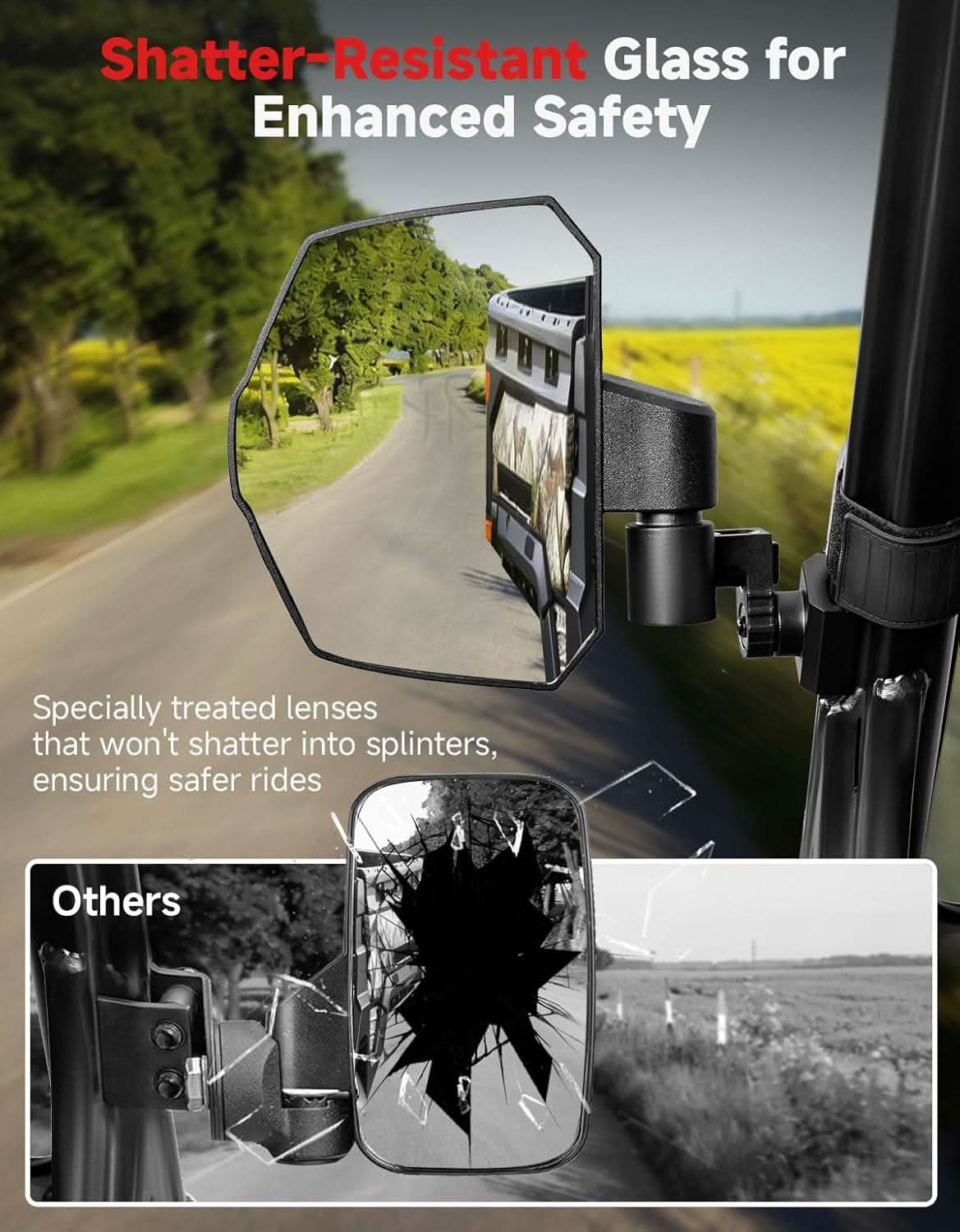 UTV Side Mirrors For Polaris|Can-Am| CFMOTO