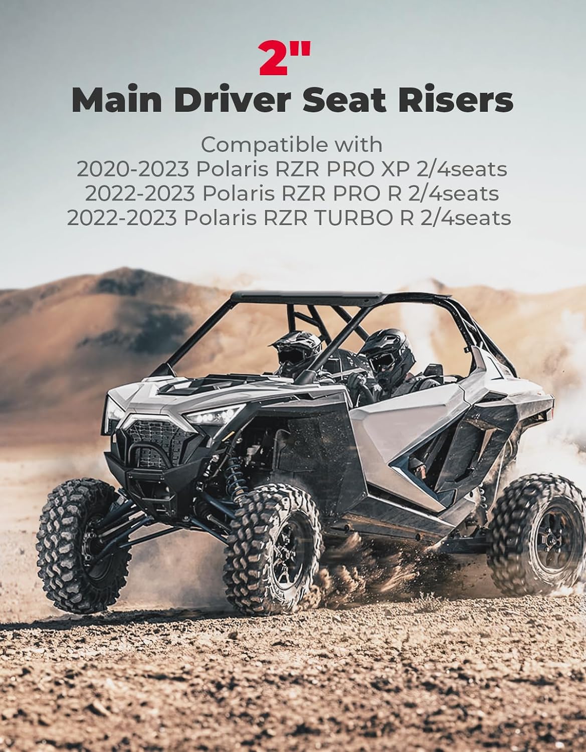 2" Main Driver Seat Risers for RZR PRO XP 2020-2023 (4PCS)
