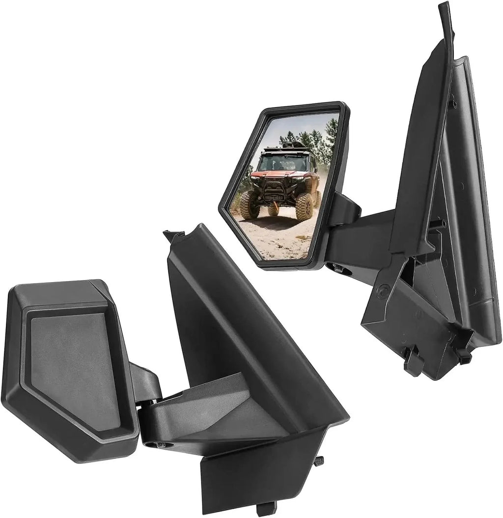 Adjustable Folding Side Mirrors with Guard Plate for Polaris Xpedition XP / ADV 2024-2026 – fits Polaris RZR XP 1000 (2024+)