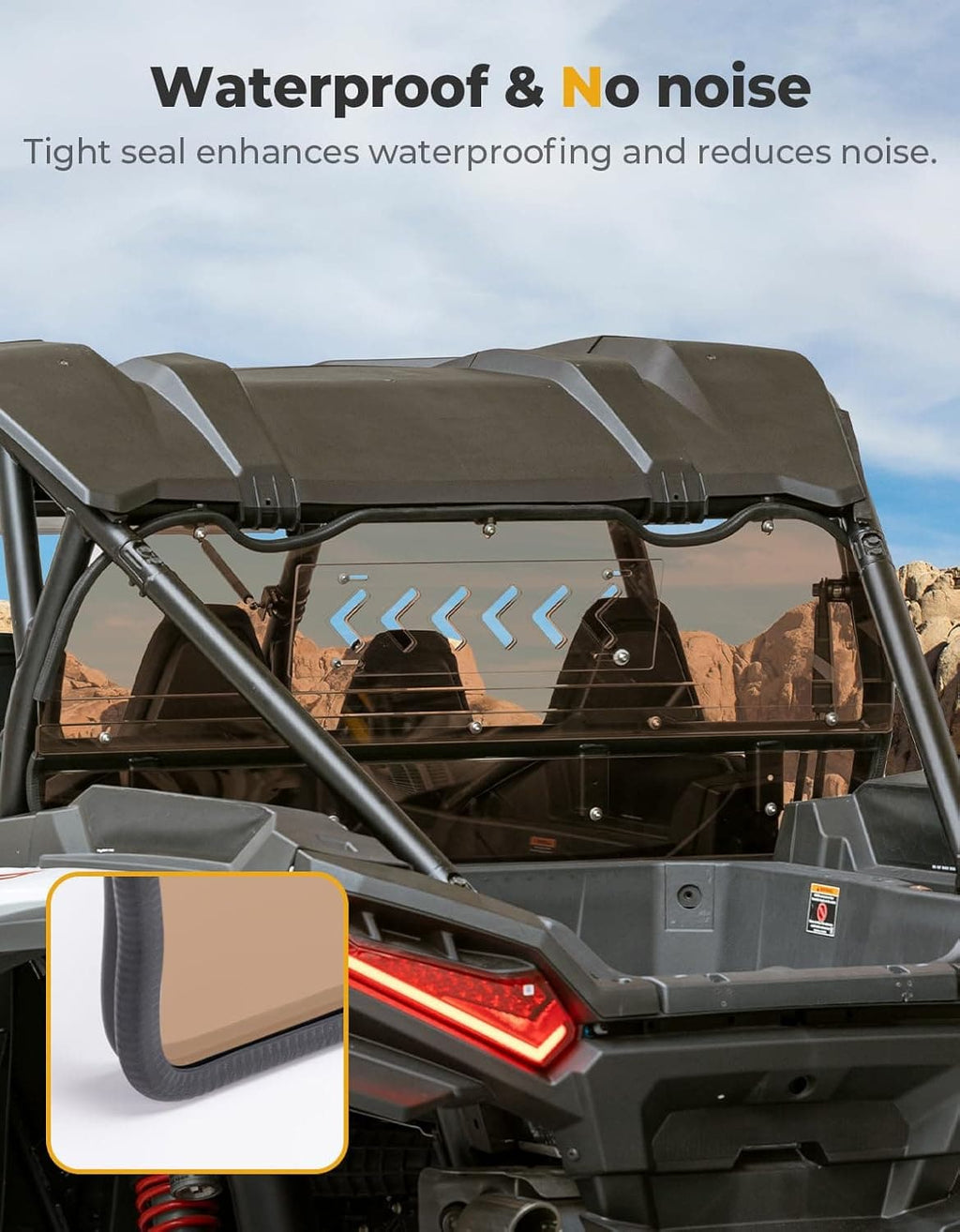 Tinted Rear Windshield for Polaris RZR XP 1000 2024-2025 – fits Polaris RZR XP 1000 (2024+) (view 5)