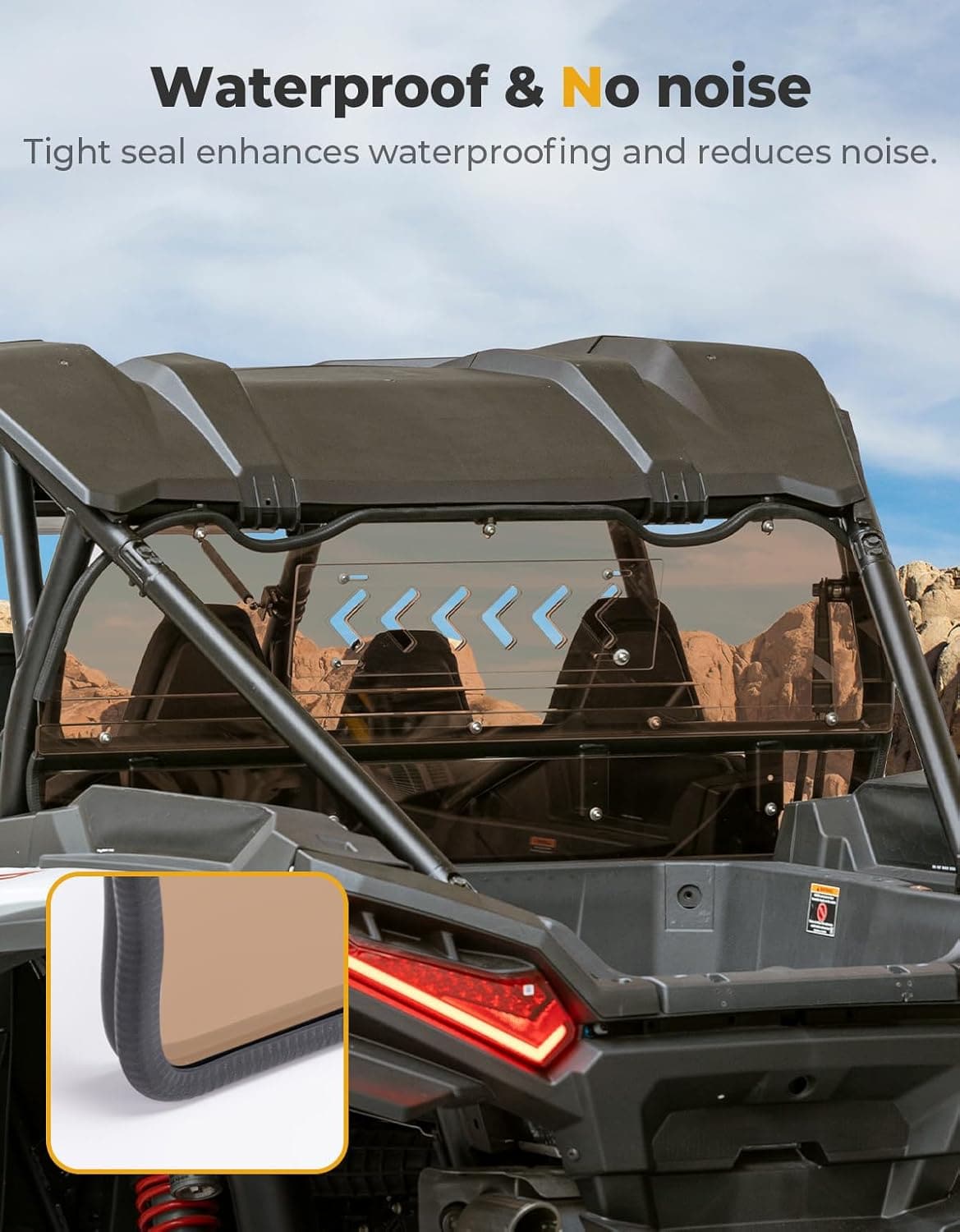 Tinted Rear Windshield for Polaris RZR XP 1000 2024-2025 – fits Polaris RZR XP 1000 (2024+) (view 5)
