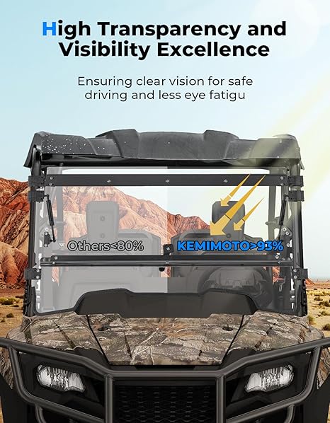 UTV 2-IN-1 Flip Windshield for Honda Pioneer 700 / 700-4 – fits Honda Pioneer 700-4 (view 4)