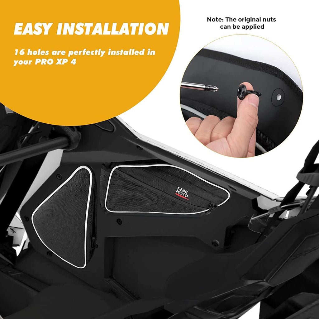 Rear Door Bags for Polaris RZR PRO XP 4 Turbo R 4 PRO R 4 2020-2024