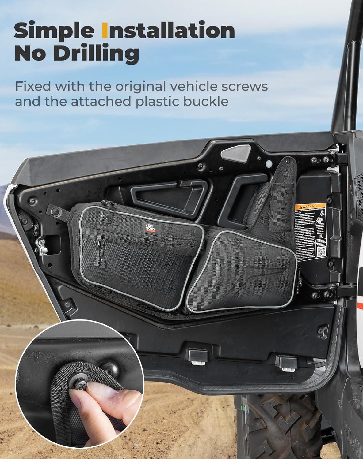 Front Door Bag for Polaris RZR XP 1000/4 1000 2024-2025 – fits Polaris RZR XP 1000 (2024+) (view 7)