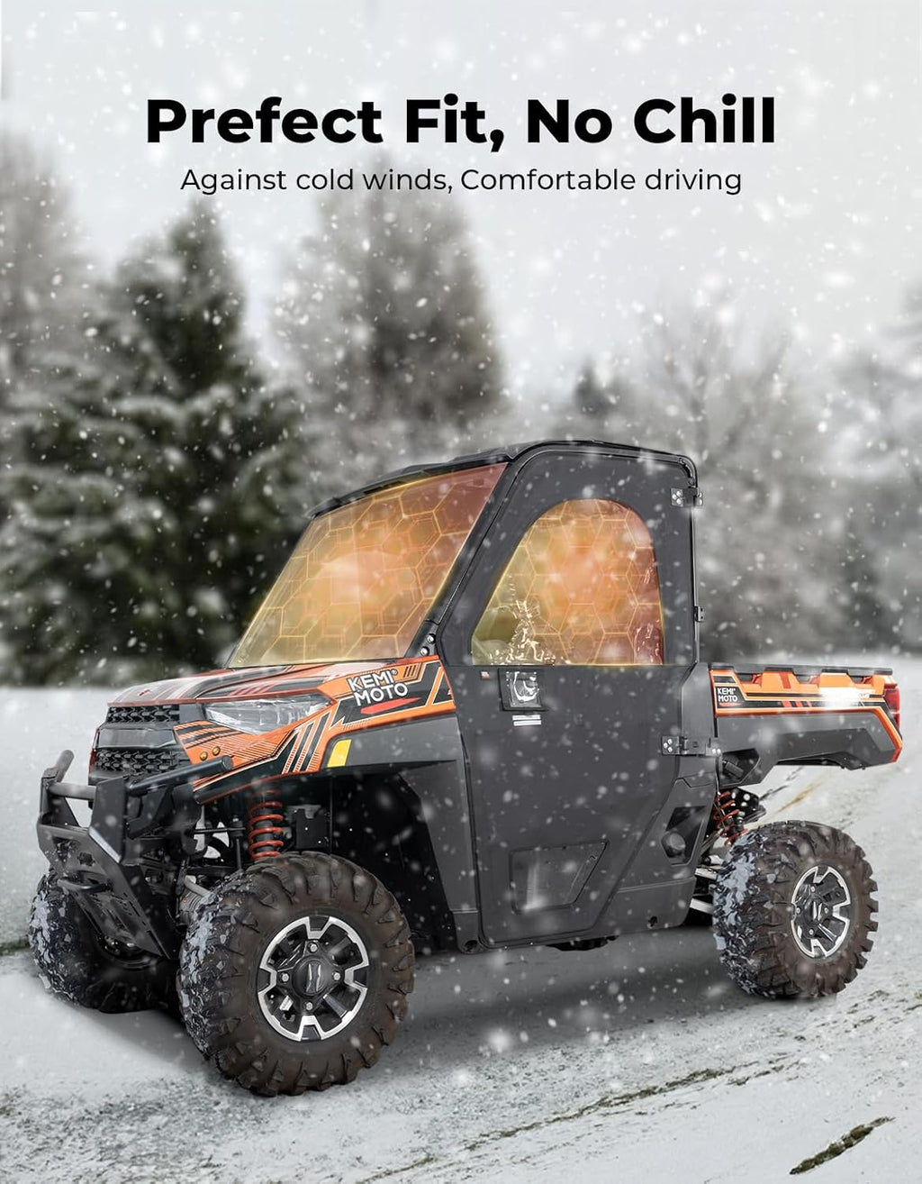Full Doors with Steel Frame for Polaris Ranger 1000/ XP 1000 2018-2026 – fits Polaris Ranger XP 1000