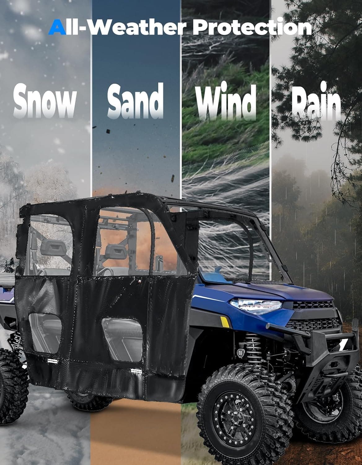 UTV Cab Enclosure for Polaris Ranger XP 1000 Crew 2018-2026