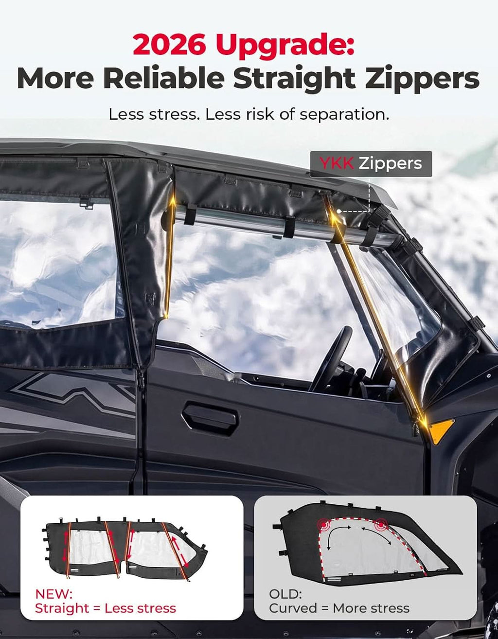 Upgraded Soft Upper Doors For Kawasaki Teryx KRX 4 1000 – fits Kawasaki Teryx KRX4 1000 (view 3)