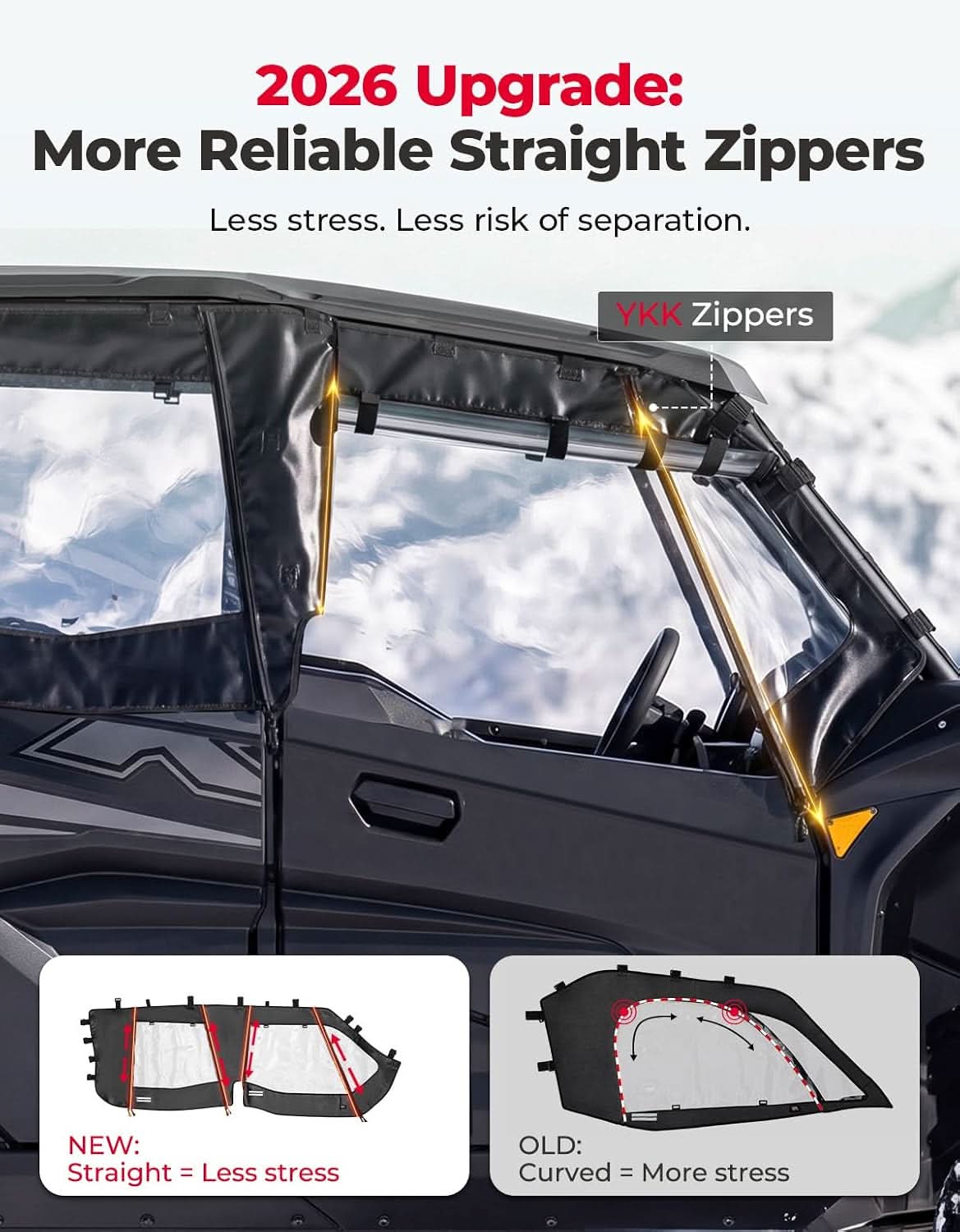 Upgraded Soft Upper Doors For Kawasaki Teryx KRX 4 1000 – fits Kawasaki Teryx KRX4 1000 (view 3)