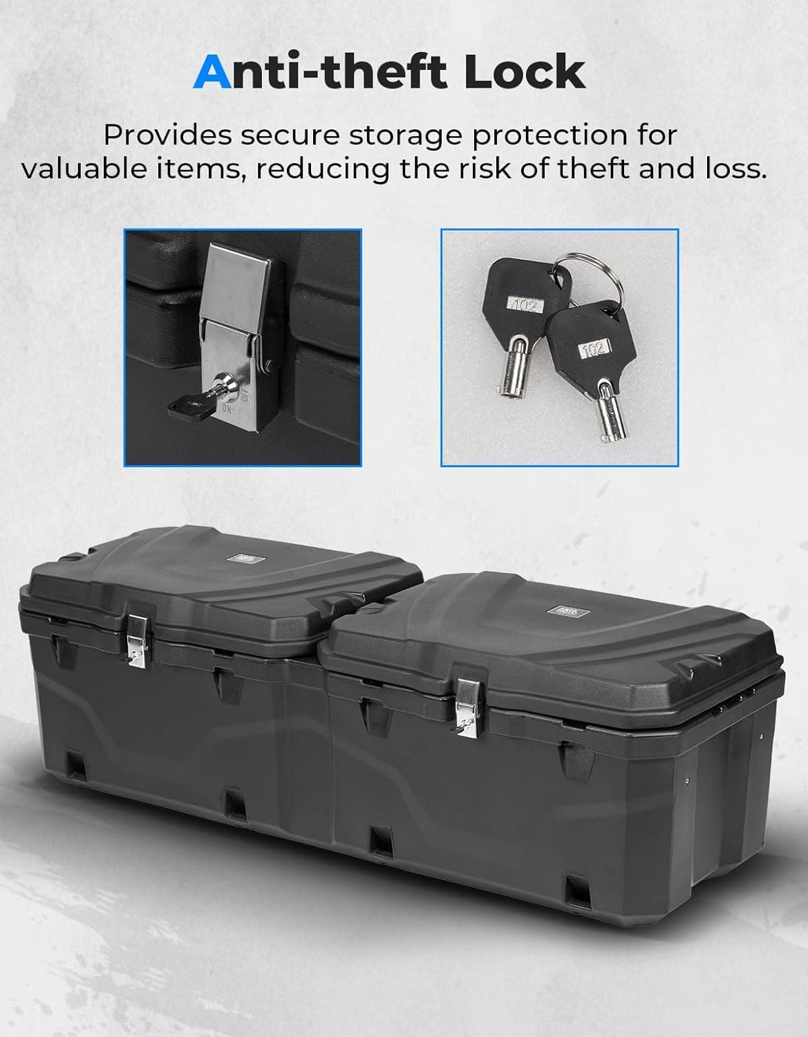 UTV Bed Box 29GAL for Polaris Ranger 1000 / XP 1000 / CREW 2018-2024 – fits Polaris Ranger Crew XP 1000 (view 3)