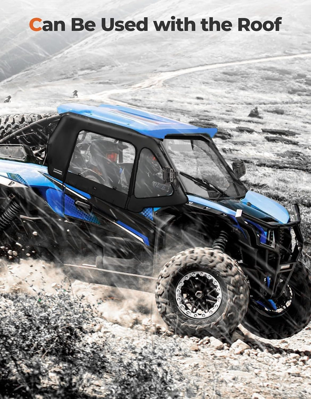 Upgraded Clear Door Cab UTV Enclosure For Kawasaki Teryx KRX 1000 – fits Kawasaki Teryx KRX 1000 (view 8)