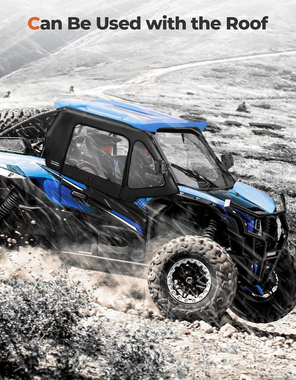 Upgraded Clear Door Cab UTV Enclosure For Kawasaki Teryx KRX 1000 – fits Kawasaki Teryx KRX 1000 (view 8)