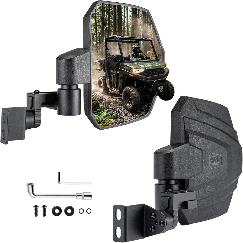 UTV Side View Mirrors for Polaris Ranger 570/500/900 XP 2014-2026 – fits Polaris Ranger 500 (2017-2022)