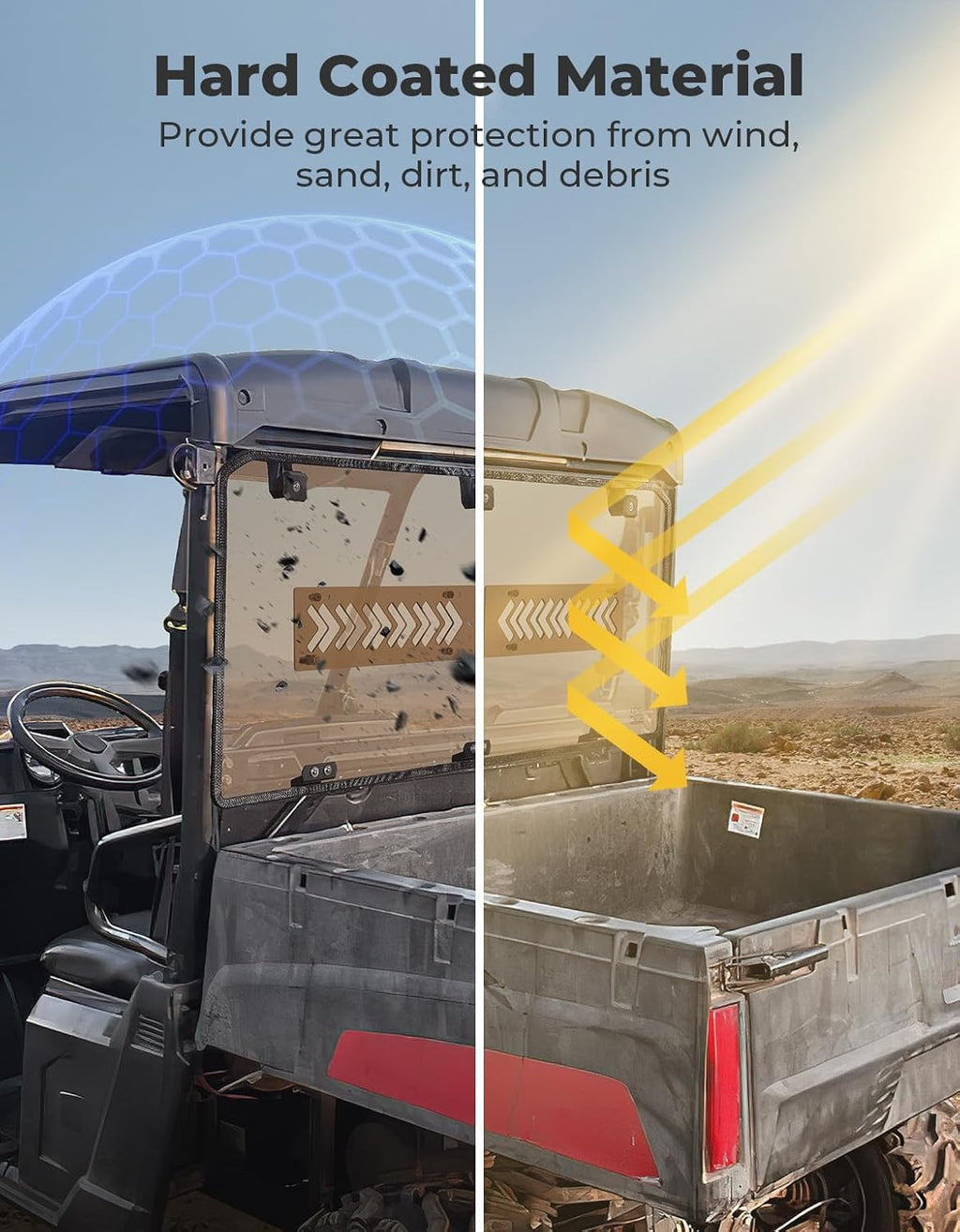 Tinted Rear Window for Polaris Ranger Midsize 500/570/SP 570/Crew/ETX/EV – fits Polaris Ranger Crew SP 570 (view 4)