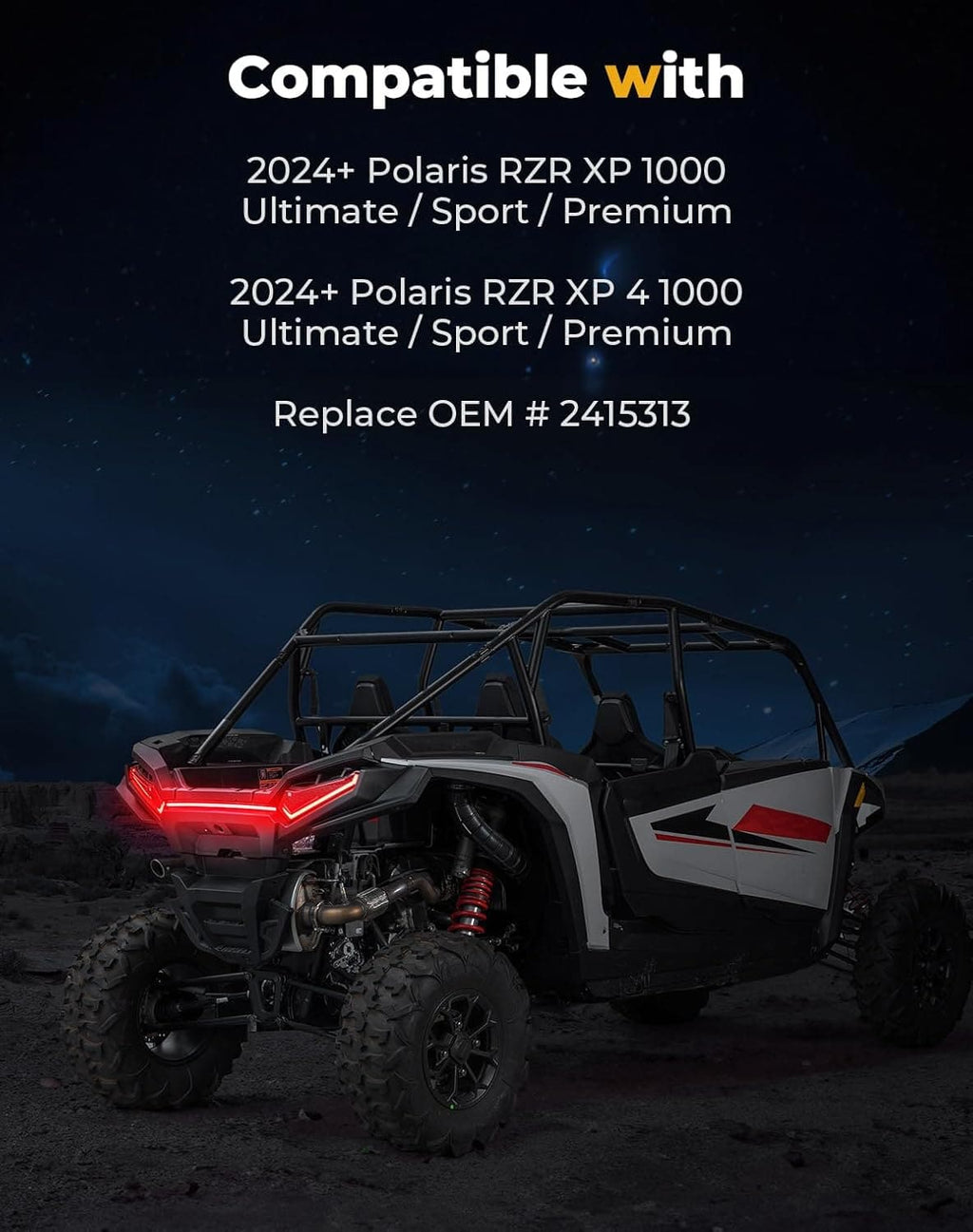 Tail Lights for Polaris RZR XP 1000/4 Ultimate/Sport/Premium Models 2024-2025 – fits Polaris RZR XP 1000 (2024+) (view 7)
