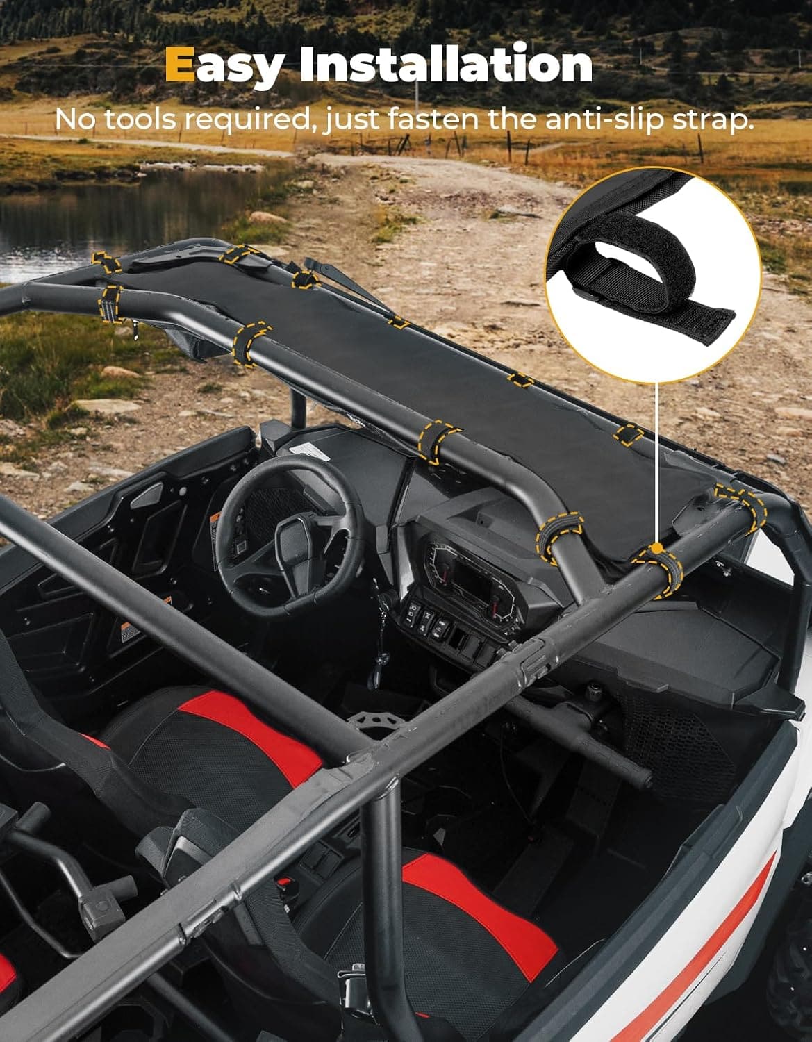 UTV Roof Bag Overhead Storage Bag for Polaris RZR XP 1000/ 4 2024-2025 – fits Polaris RZR XP 4 1000 (2024+) (view 4)