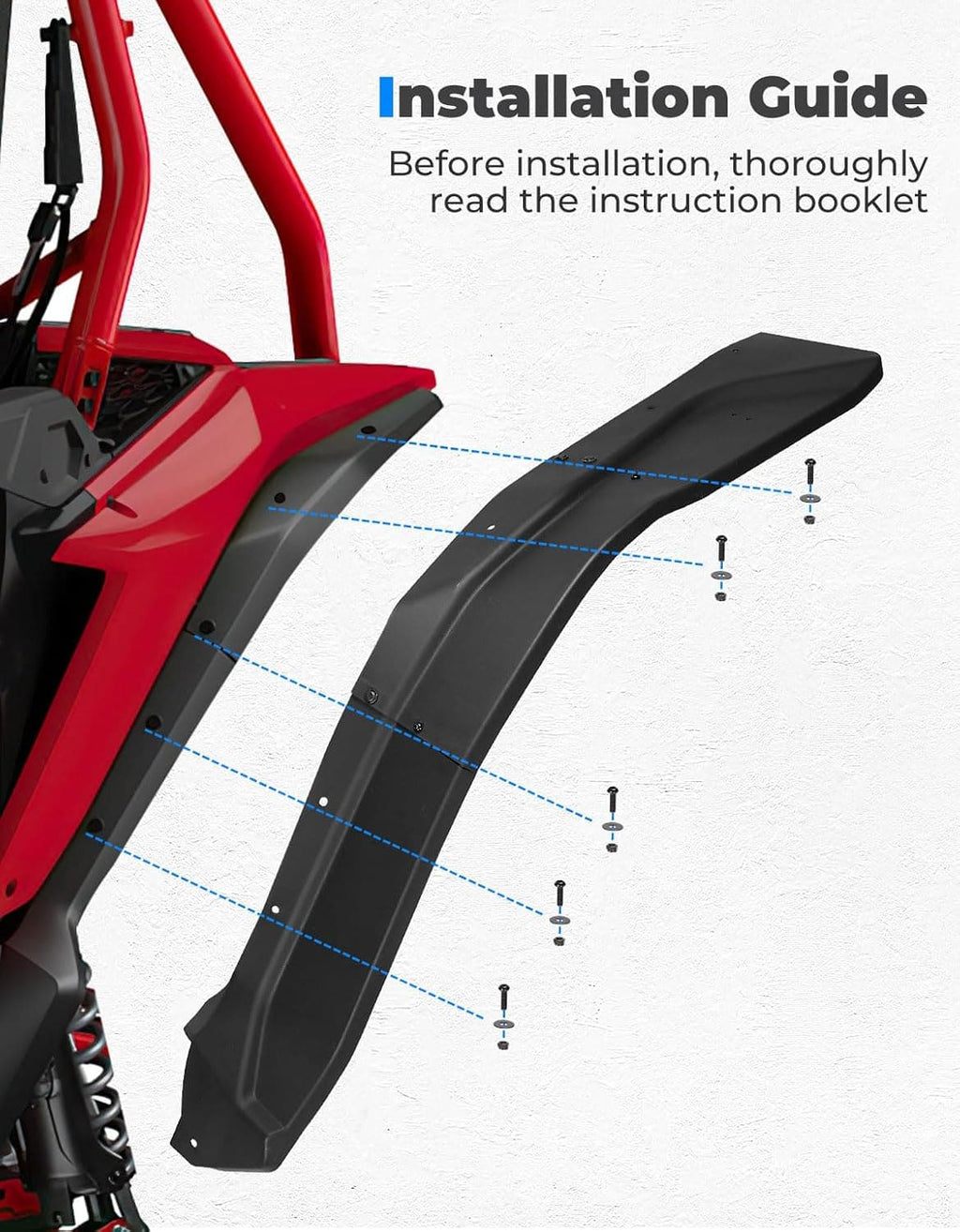 Wider Fender Flares Extensions for Talon 1000X 1000R 1000X-4 (2019-2024) – fits Honda Talon (view 4)