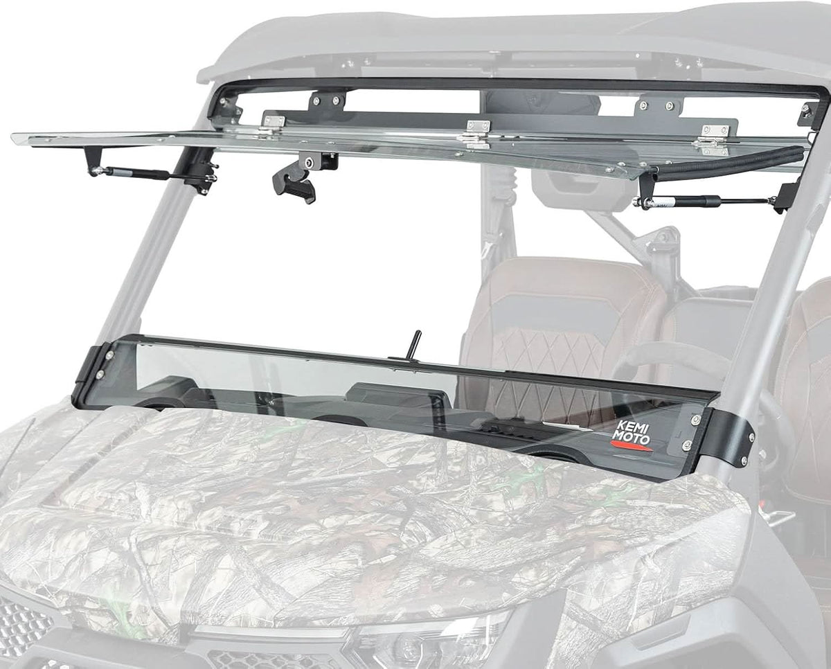 3-IN-1 Flip Windshield For CFMOTO UFORCE U10（ Not Fit Grab Handle）
