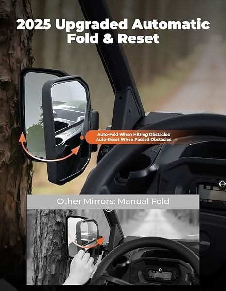 UTV Side Mirrors for Can-Am Defender HD5|7|8|9|10 2016-2026 – fits Can-Am Defender HD5 (view 3)