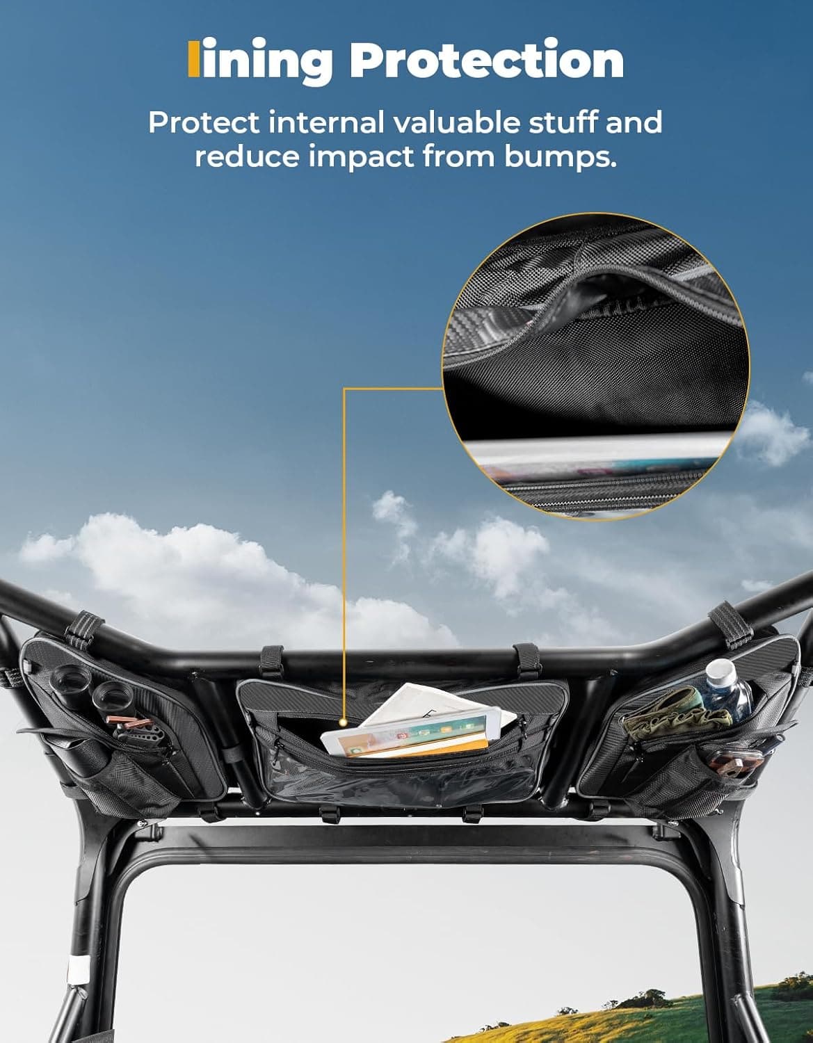 UTV Roof Bag Overhead Storage Bag for Polaris RZR XP 1000/ 4 2024-2025 – fits Polaris RZR XP 1000 (2024+) (view 5)