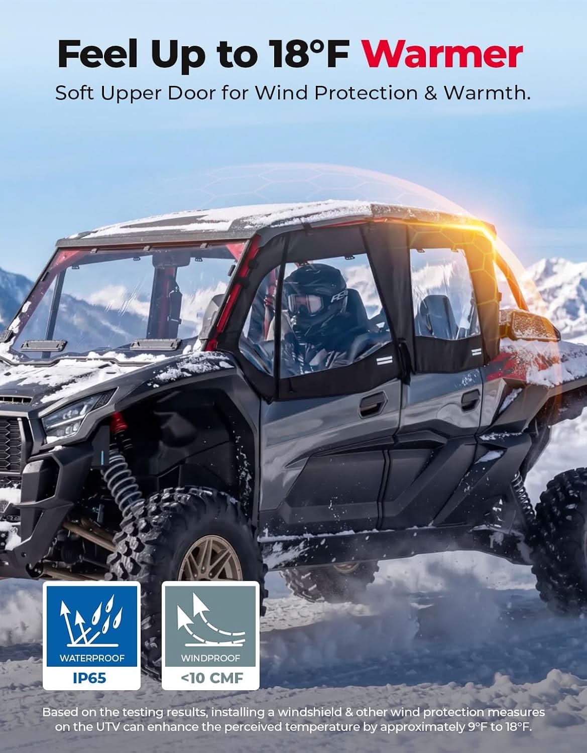 Upgraded Soft Upper Doors For Kawasaki Teryx KRX 4 1000 – fits Kawasaki Teryx KRX4 1000 (view 2)