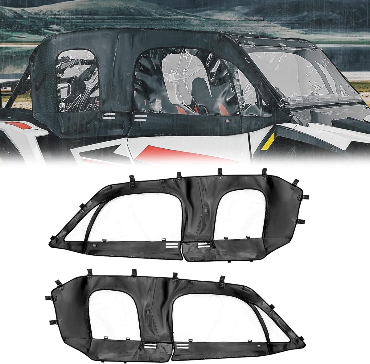 Soft Cab Enclosure Upper Doors for Polaris RZR XP 4 1000 2024-2025 – fits Polaris RZR XP 4 1000 (2024+)