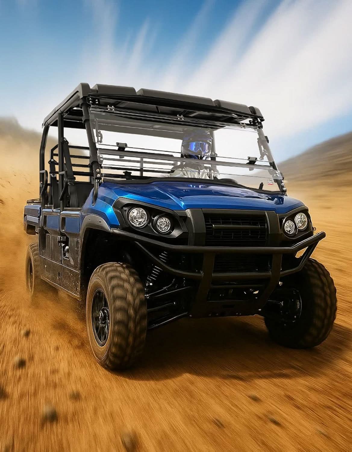 3-in-1 Flip Windshield For Kawasaki Mule Pro FXT