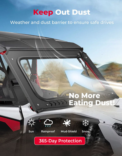 8MM Glass Windshield with Wiper for Honda Talon 1000 – fits Honda Talon 1000X (view 2)
