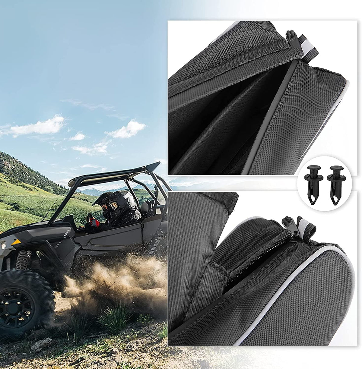 Rear Corner Bag for Polaris RZR Turbo / XP 1000 2pcs