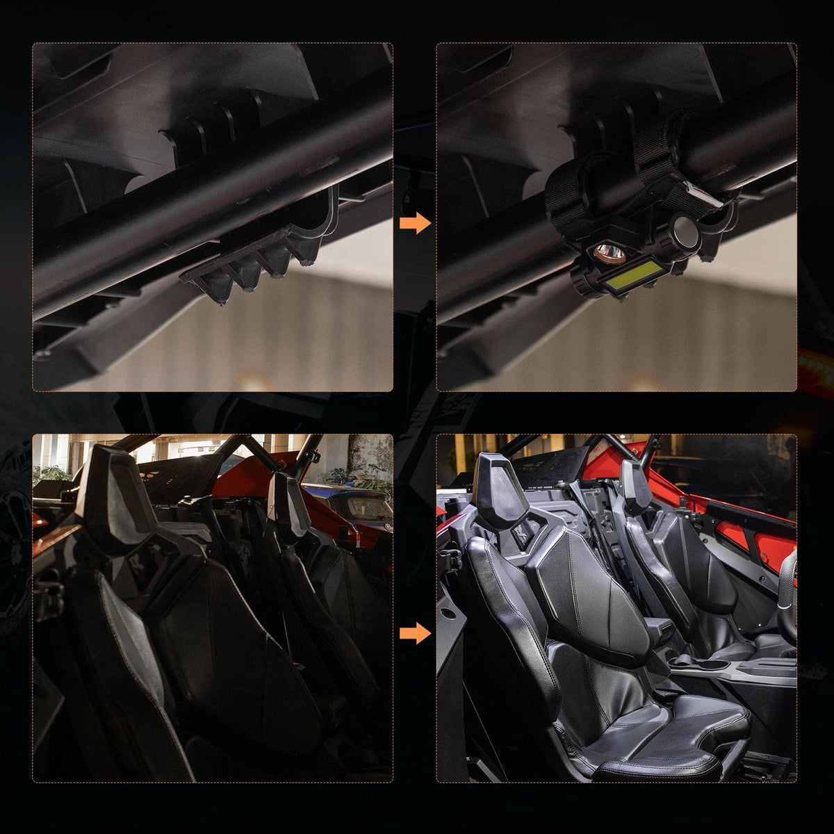 UTV Universal Interior Lights for 1.25-2" Roll bar